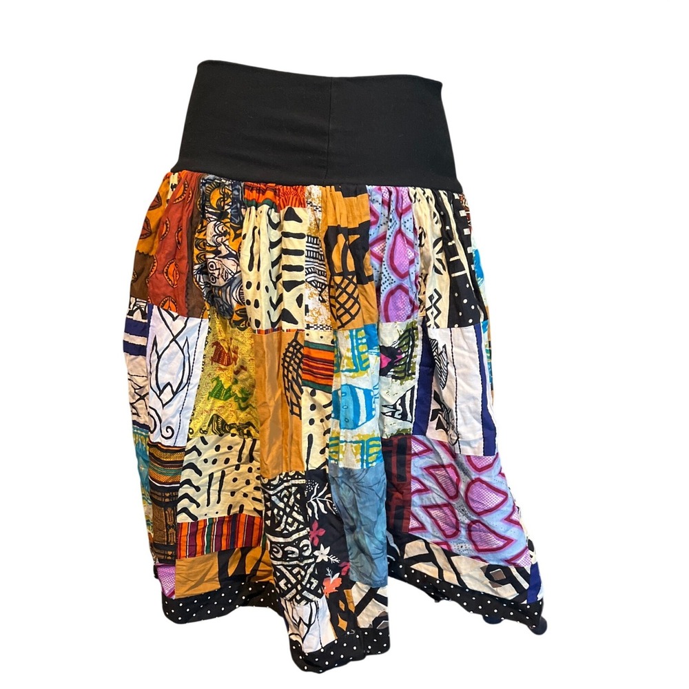 Sofistafunk Patchwork Skirt Womens Multicolor Afr… - image 7
